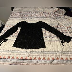 White House Black Market Lace Long Sleeve Shirt